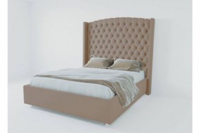 Кровать Версаль ЛЮКС с ПМ 1400 (велюр темно-серый) в Троицке - troick.ok-mebel.com | фото