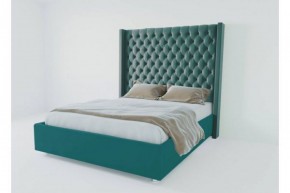Кровать Версаль ЛЮКС с ПМ 800 (велюр бирюзовый) в Троицке - troick.ok-mebel.com | фото