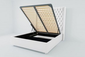 Кровать Версаль ЛЮКС с ПМ 900 (экокожа белая) в Троицке - troick.ok-mebel.com | фото 2