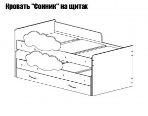 Кровать выкатная Соник (800*1900) в Троицке - troick.ok-mebel.com | фото 2