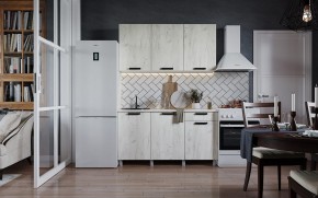 Кухня ДИОР 1500 (Белый/Дуб Крафт белый) в Троицке - troick.ok-mebel.com | фото