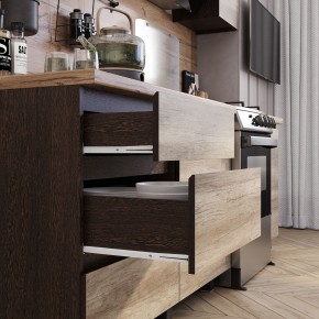 Кухня Энигма 1.6 м (венге/дуб каньон) в Троицке - troick.ok-mebel.com | фото 2