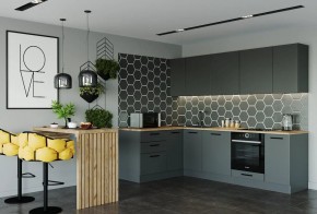 Кухня угловая Антрацит 2600х1600 (Стол. 38мм) в Троицке - troick.ok-mebel.com | фото
