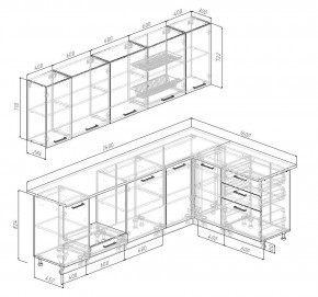 Кухня угловая Трансильвания 2600х1600 мм (Стол. 38 мм) в Троицке - troick.ok-mebel.com | фото 2