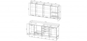 Кухонный гарнитур Белый Глянец 2200 h950 (Стол. 26мм) в Троицке - troick.ok-mebel.com | фото 2
