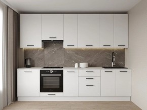 Кухонный гарнитур Белый Глянец 3000 h950 (Стол. 26мм) в Троицке - troick.ok-mebel.com | фото