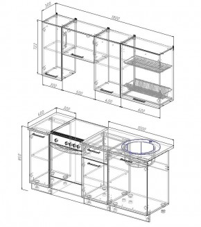 Кухонный гарнитур Демо 1800 (Стол. 26мм) в Троицке - troick.ok-mebel.com | фото 2