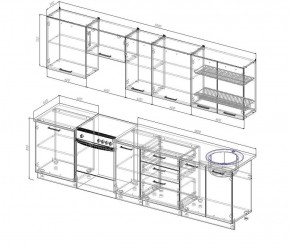 Кухонный гарнитур Лофт 3000 (Стол. 26мм) в Троицке - troick.ok-mebel.com | фото 2