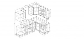 Кухонный гарнитур Меренга 2400*1600 (Стол. 26мм) в Троицке - troick.ok-mebel.com | фото 2