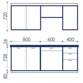 Кухонный гарнитур Ольвия-6 (1.8м) в Троицке - troick.ok-mebel.com | фото 4