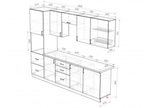Кухонный гарнитур Прованс (2.8 м) с карнизом в Троицке - troick.ok-mebel.com | фото 3
