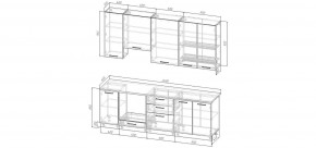Кухонный гарнитур Санторини 2400 h950 (Стол. 38мм) в Троицке - troick.ok-mebel.com | фото 2