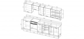 Кухонный гарнитур Санторини 3000 (Стол. 38мм) в Троицке - troick.ok-mebel.com | фото 2