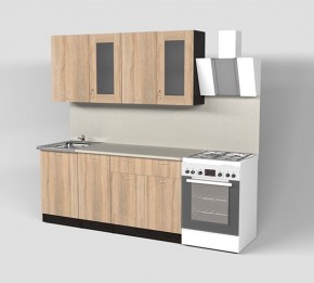 Кухня Симона Демо 1700 (Венга/Дуб Сонома) в Троицке - troick.ok-mebel.com | фото