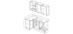 Кухонный гарнитур Старое Дерево 1000*1800 (Стол. 38мм) в Троицке - troick.ok-mebel.com | фото 2