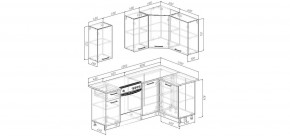 Кухонный гарнитур Старое Дерево 2000*1200 (Стол. 26мм) в Троицке - troick.ok-mebel.com | фото 2
