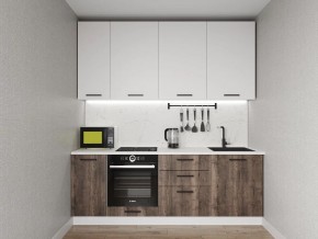 Кухонный гарнитур Старое Дерево 2200 h950 (Стол. 38мм) в Троицке - troick.ok-mebel.com | фото