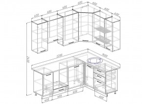 Кухонный гарнитур угловой Дели 2200*1600 (Стол. 26мм) в Троицке - troick.ok-mebel.com | фото 2