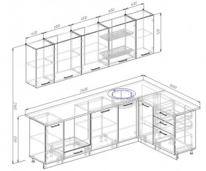 Кухонный гарнитур угловой Дели 2600*1600 (Стол. 26мм) в Троицке - troick.ok-mebel.com | фото 2