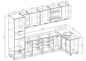 Кухонный гарнитур угловой Дели 3200*1400 (Стол. 26мм) в Троицке - troick.ok-mebel.com | фото 2