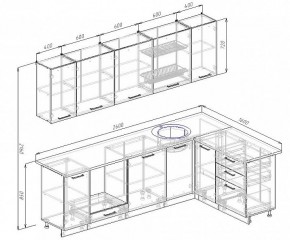 Кухонный гарнитур угловой Графика 2600х1600 (Стол. 38мм) в Троицке - troick.ok-mebel.com | фото 2