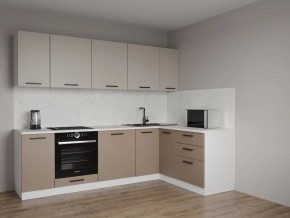 Кухонный гарнитур угловой Каппучино 2600*1600 (Стол. 38мм) в Троицке - troick.ok-mebel.com | фото