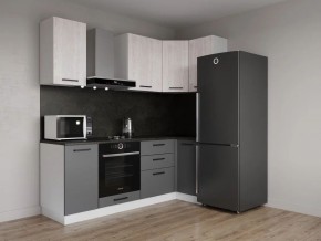 Кухонный гарнитур угловой Санторини 2200*1000 (Стол. 38мм) в Троицке - troick.ok-mebel.com | фото