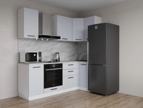Кухонный гарнитур угловой Смоки 2200*1000 (Стол. 38 мм) в Троицке - troick.ok-mebel.com | фото