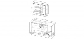 Кухонный гарнитур Виола 1600 (Стол. 26мм) в Троицке - troick.ok-mebel.com | фото 2