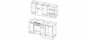 Кухонный гарнитур Виола 1800 (Стол. 26мм) в Троицке - troick.ok-mebel.com | фото 2