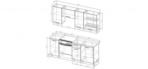 Кухонный гарнитур Виола 2000 (Стол. 26мм) в Троицке - troick.ok-mebel.com | фото 2
