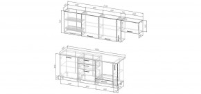 Кухонный гарнитур Виола 2550 (Стол. 26мм) в Троицке - troick.ok-mebel.com | фото 2
