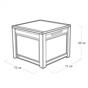 Квадратный сундук Cube Rattan 208 л в Троицке - troick.ok-mebel.com | фото 4