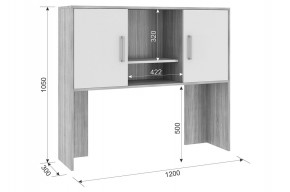 ЛАЙТ 2 Надстройка стола компьютерного (1200) в Троицке - troick.ok-mebel.com | фото 2