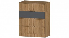 ЛЕНОРА Комод 4 ящика (графит) в Троицке - troick.ok-mebel.com | фото