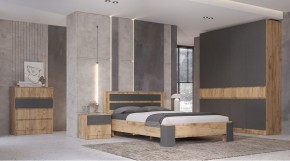 ЛЕНОРА Спальный гарнитур (модульный) графит в Троицке - troick.ok-mebel.com | фото