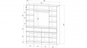ЛЕНОРА Спальный гарнитур (модульный) графит в Троицке - troick.ok-mebel.com | фото 9