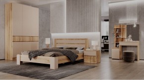 ЛЕНОРА Спальный гарнитур (модульный) кашемир в Троицке - troick.ok-mebel.com | фото
