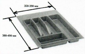 Лоток для столовых приборов 350-390 380-490 (SV-Мебель) в Троицке - troick.ok-mebel.com | фото 2