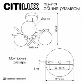 Люстра на штанге Citilux Ronny CL242133 в Троицке - troick.ok-mebel.com | фото 7