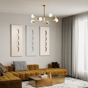 Люстра на штанге Eurosvet Calyx 60168/8 латунь в Троицке - troick.ok-mebel.com | фото 4
