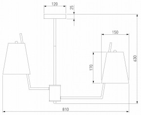 Люстра на штанге Eurosvet Topanga 60173/8 латунь в Троицке - troick.ok-mebel.com | фото 4