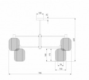 Люстра на штанге Eurosvet Voile 30191/6 черный в Троицке - troick.ok-mebel.com | фото 3