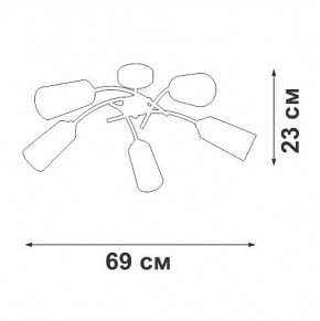 Люстра на штанге Vitaluce V2850 V2850-1/5PL в Троицке - troick.ok-mebel.com | фото 5