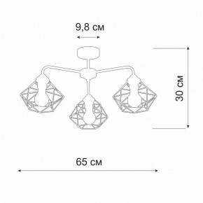 Люстра на штанге Vitaluce V4258 V4258-0/3PL в Троицке - troick.ok-mebel.com | фото 2