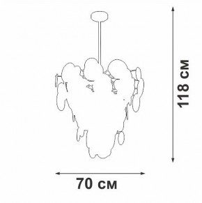 Люстра на штанге Vitaluce V5802 V5802-8/8PL в Троицке - troick.ok-mebel.com | фото 3