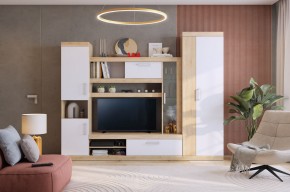 МАКСИ К1 Стенка для гостиной дуб сонома/белое дерево в Троицке - troick.ok-mebel.com | фото 5