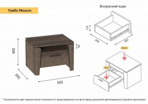 МАЛЬТА МС Спальный гарнитур (Дуб Винтерберг) в Троицке - troick.ok-mebel.com | фото 18