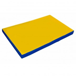 Мат гимнастический 2х1х0,08м цв. синий-желтый в Троицке - troick.ok-mebel.com | фото