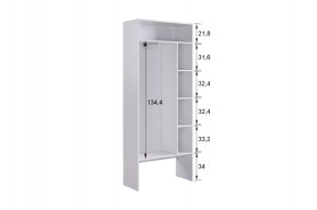 МЕРСИ Прихожая (модульная) белое дерево в Троицке - troick.ok-mebel.com | фото 5